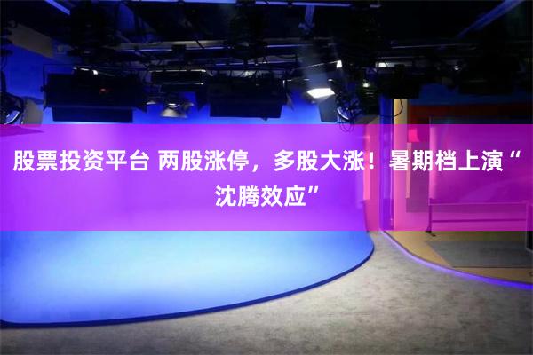 股票投资平台 两股涨停，多股大涨！暑期档上演“沈腾效应”