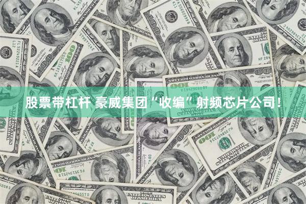 股票带杠杆 豪威集团“收编”射频芯片公司！