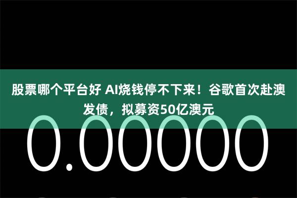 股票哪个平台好 AI烧钱停不下来！谷歌首次赴澳发债，拟募资50亿澳元