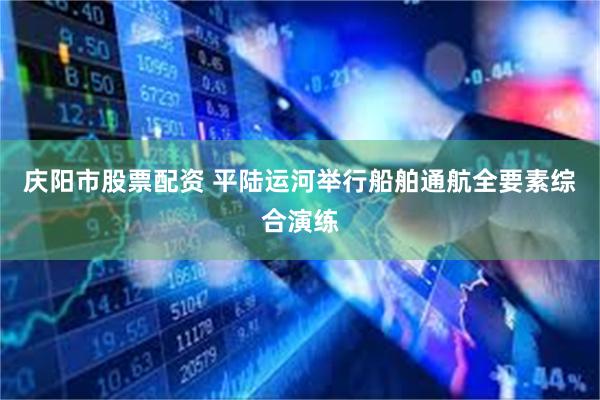 庆阳市股票配资 平陆运河举行船舶通航全要素综合演练